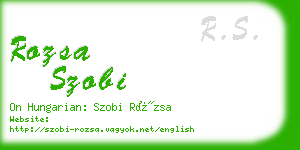 rozsa szobi business card